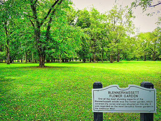 Ohio Wall Art featuring the photograph Blennerhassett Flower Garden by Jonny D
