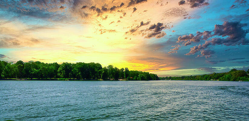 Ohio Wall Art featuring the photograph Blennerhassett Island Sunset by Jonny D