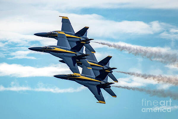 Wall Art featuring the photograph Blue Angel Diamond Pattern In The Clouds by Beachtown Views