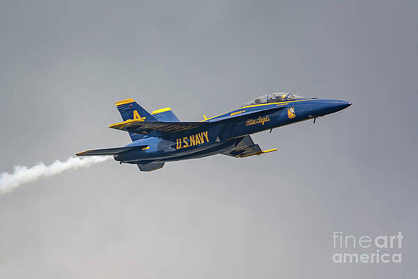 Wall Art featuring the photograph Blue Angel In Dark Sky by Jeff Saunders