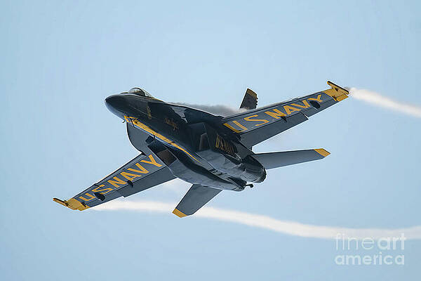 Wall Art featuring the photograph Blue Angel Solo Close Up by Jeff Saunders