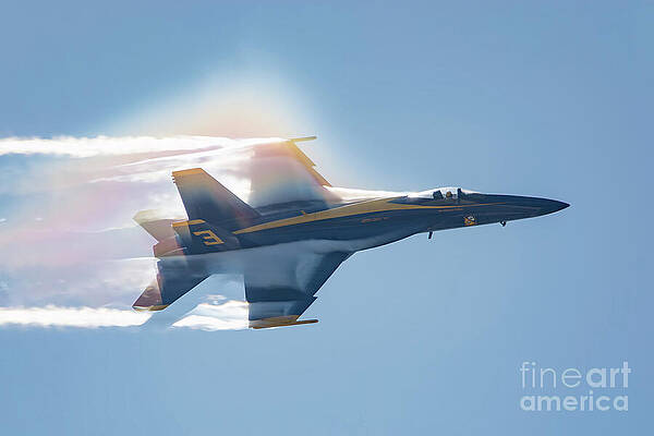 Wall Art featuring the photograph Blue Angel Vapor In The Sunlight by Jeff Saunders