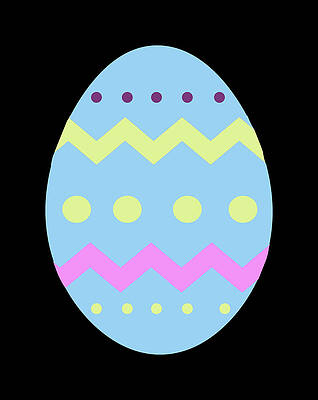 Blue Wall Art featuring the digital art Blue Easter Egg by Flippin Sweet Gear