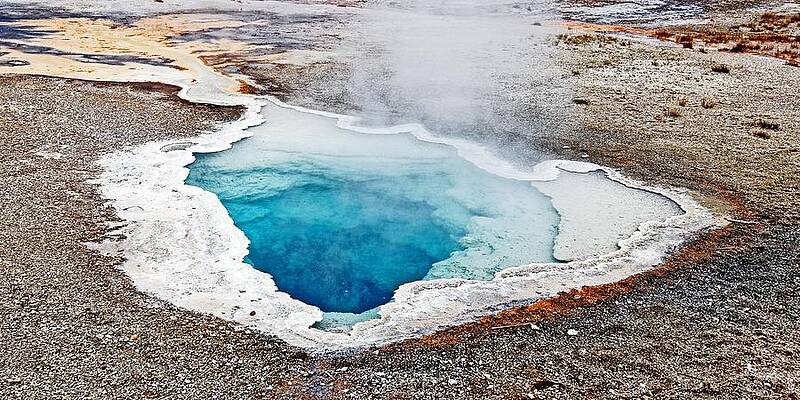 Natural Wall Art featuring the photograph Blue Heart - Yellowstone National Park by KJ Swan