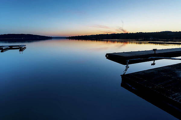 Blue Hour Dock on Lake Washington by Carl Prothman