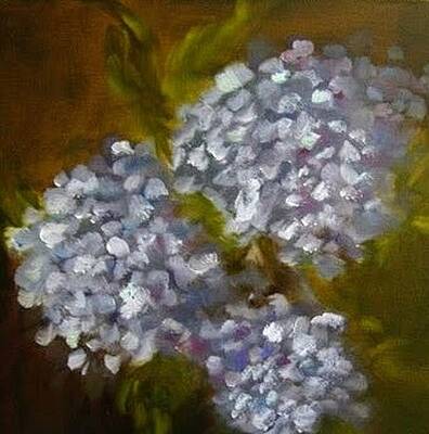 Painting - Blue Hydrangeas by Juliette Becker