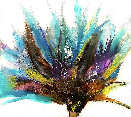 Wall Art featuring the painting Blue In The  Wild No. 1 by Anita Thomas