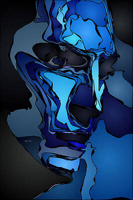 Wall Art featuring the painting Blue Is The New Black by Rafael Salazar