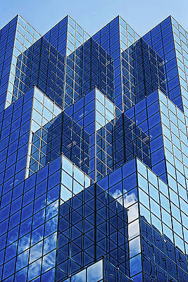 Canada Wall Art featuring the photograph Blue On Blue Geometry In Ottawa, Canada by Tatiana Travelways