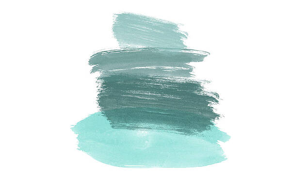 Wall Art featuring the digital art Blue Paint Strokes by Alison Frank
