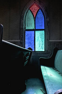 Church Photograph - Blue Phase by KC Hulsman