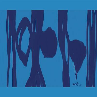 Bold Painting - Chromatic Shadow - Blue by Sonja Kraft