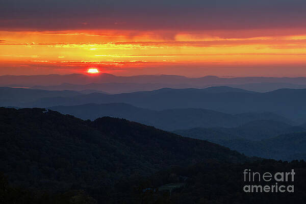 Vibrant Mountain Sunset Wall Art