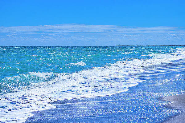Wall Art featuring the photograph Blue Rough Ocean Seas by Blair Damson