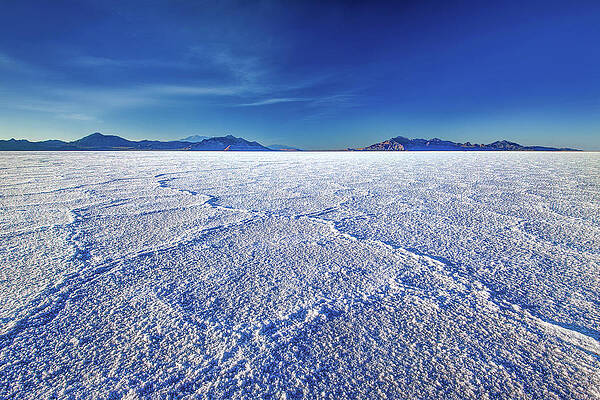 Beautiful Photograph - Blue Sky Over Bonneville Salt Flats by Abbie Warnock