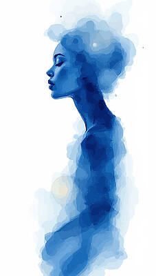 Wall Art featuring the digital art Blue Spirit by Printed View