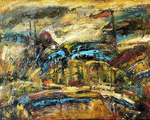 Wall Art featuring the painting Blue Streak by Jeremy Holton
