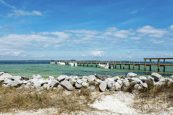 Boat Wall Art featuring the photograph Boat Dock On The Sound by Beachtown Views