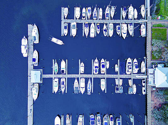 Sailing Wall Art featuring the photograph Boat Parking by Oceanic SkyView