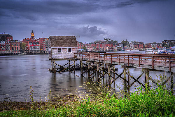 Wall Art featuring the photograph Boathouse On Badgers Island by Penny Polakoff