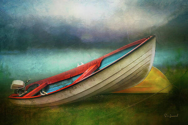 Wall Art featuring the photograph Boats By The Lake by Sue Leonard