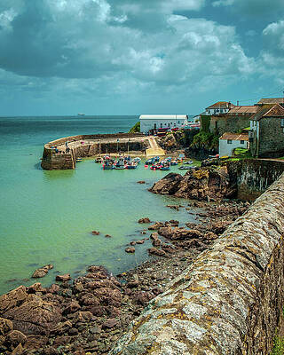 Coastal Harbor in Bright Sunshine Wall Art
