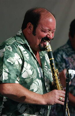 Flower Wall Art featuring the photograph Bob Draga On Clarinet, Jazz Musician by Bonnie Colgan