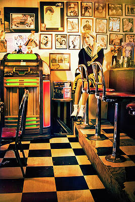 Wall Art featuring the photograph Bobby Soxer Girl On Route 66 Arizona by Tatiana Travelways