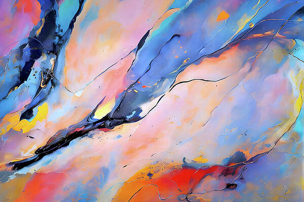 Color Wall Art featuring the digital art Bones Of The Earth 1 by Ursula Abresch