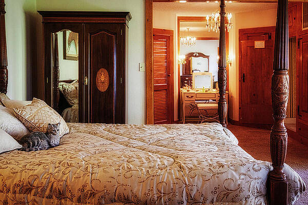 Wall Art featuring the photograph Bonnie Springs Ranch Bedroom, Nevada by Tatiana Travelways