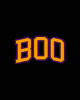 Minimalist Wall Art featuring the digital art Boo Halloween by Flippin Sweet Gear