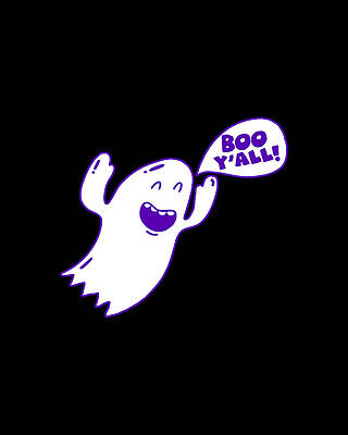 Ghost Digital Art - Boo Yall Ghost by Flippin Sweet Gear