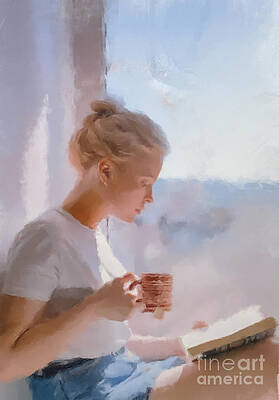 Painting - Book And Tea by Gary Arnold