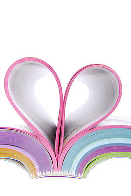 Photograph - Book Catalog Folded In Heart Shape by Severija Kirilovaite