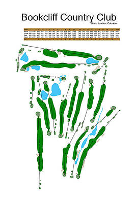 Wall Art featuring the digital art Bookcliff Country Club by Flop Shot Studio