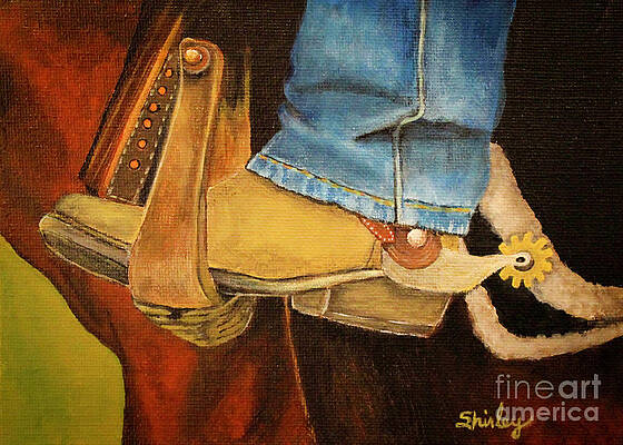 Painting - Boot And Spurs by Shirley Dutchkowski