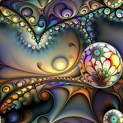 Colorful Digital Art - Boring Repeat by Eris And AI