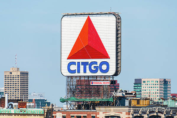 Wall Art featuring the photograph Boston Citgo Sign And Buildings Photo by Paul Velgos