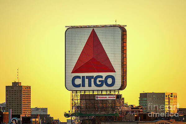 Wall Art featuring the photograph Boston Citgo Sign Morning Sunrise Photo by Paul Velgos