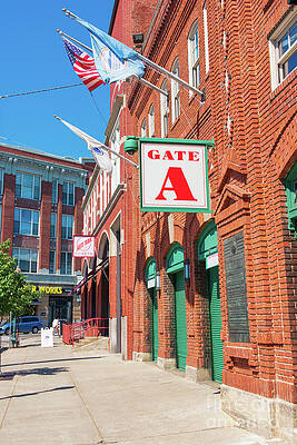 Wall Art featuring the photograph Boston Fenway Park Jersey Street Gate A Vertical Photo by Paul Velgos