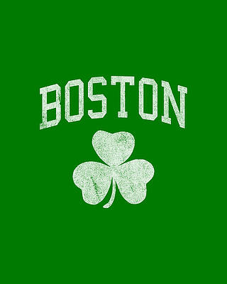 Cool Wall Art featuring the digital art Boston Irish Shamrock by Flippin Sweet Gear