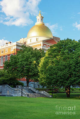 Wall Art featuring the photograph Boston Massachusetts State House Vertical by Paul Velgos