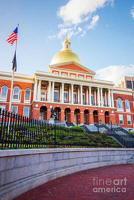 Wall Art featuring the photograph Boston Massachusetts State House Vertical Photo by Paul Velgos