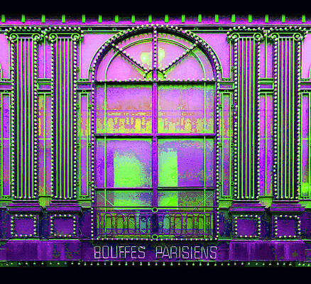 Abstract Photograph - Bouffes Parisiens - Purple by Ron Berezuk