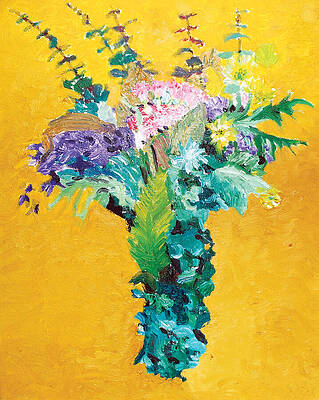 Wall Decor Painting - Bouquet Of Flowers by Michel Cruz-Garcia