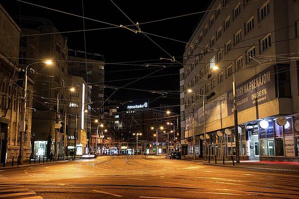 Landmark Photograph - Bratislava At Night by Robert Grac