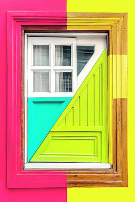 Vibrant Wall Art featuring the photograph Brazilian Odyssey - Colorful Window by Philippe HUGONNARD