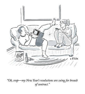 Relax Drawing - Breach Of Contract by Emily Flake