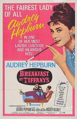 Audrey Hepburn Digital Art - Breakfast At Tiffany's  Movie Poster by Antonios Valamontes