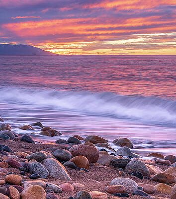 Yellow Wall Art featuring the photograph Breaking Waves In Mexico by Kevin Schwalbe